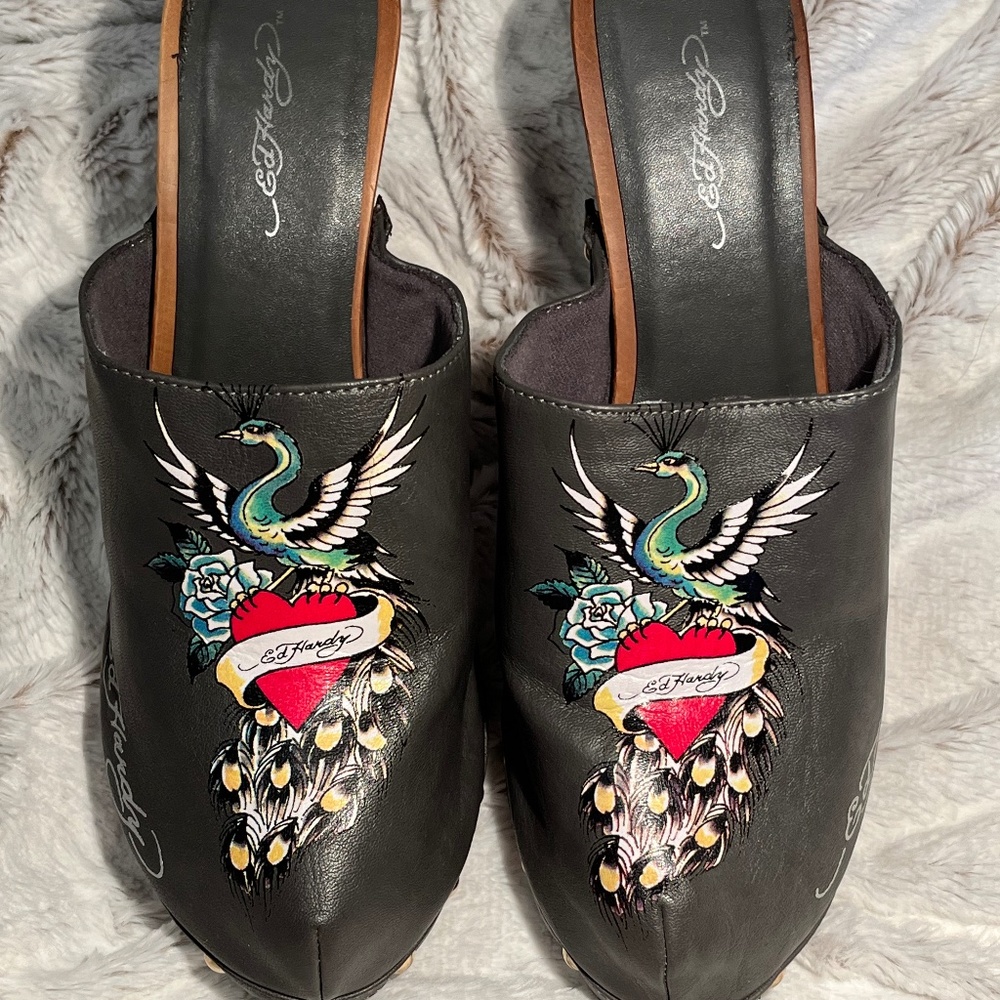 Ed Hardy leather clog